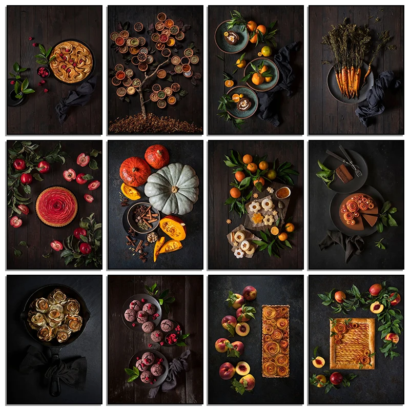Resin Art Kitchen - Vintage Gıda Aroması Boyama Elmas Baskılar