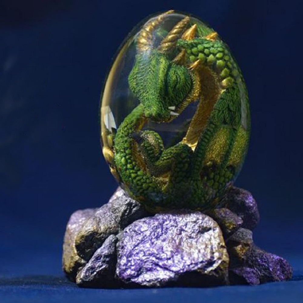 Resin Art Table Top - Lav ejderha yumurta heykeli standı tabanı
