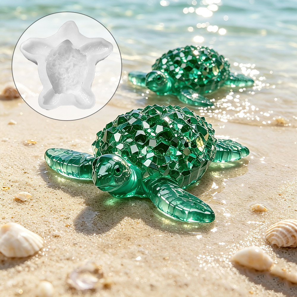 Resin Art Beach - Elmas Kesim Şifa Veren Deniz Kaplumbağası