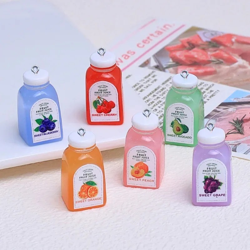 Resin Art Earrings - 10 Adet Kawaii Mini 3D Kiraz