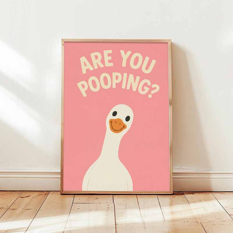 Resin Art Quotes - Komik Pembe Ördek Banyo Elmas Duvar