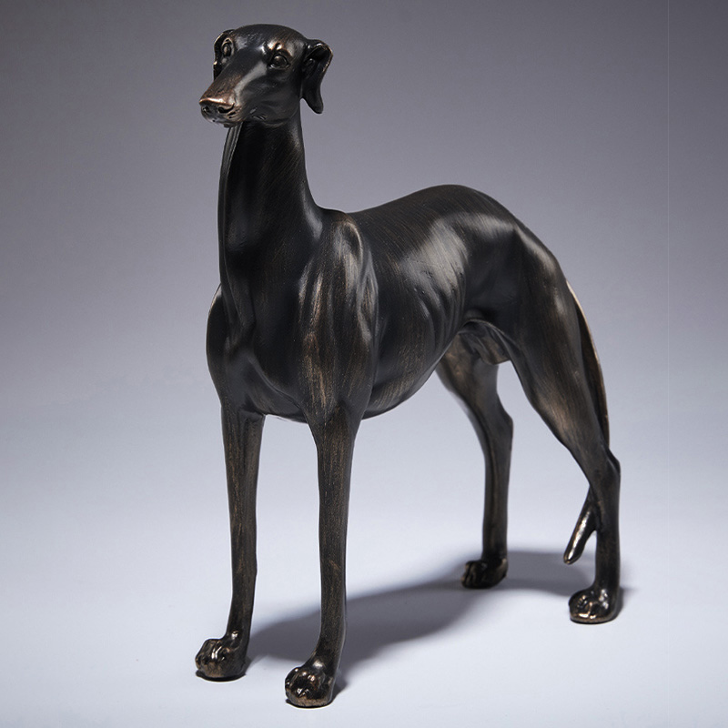 Resin Art Furniture - Tazı Köpek Heykeli, Fransız Bulldog Heykelcik,