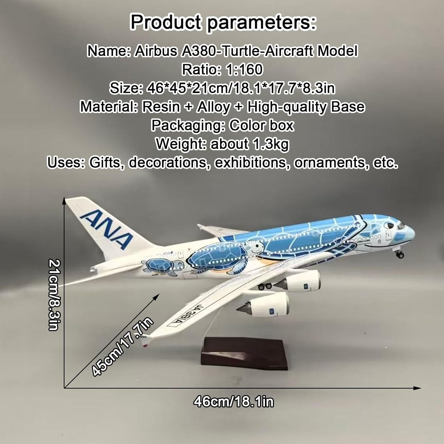 1/160 Ölçekli Uçak A380 Air Ja - Resin Art Beach incelemesi ve fiyatı