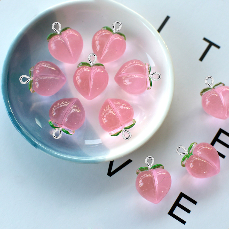 10 adet yeni şeffaf şeftali dü - Resin Art Earrings incelemesi ve fiyatı
