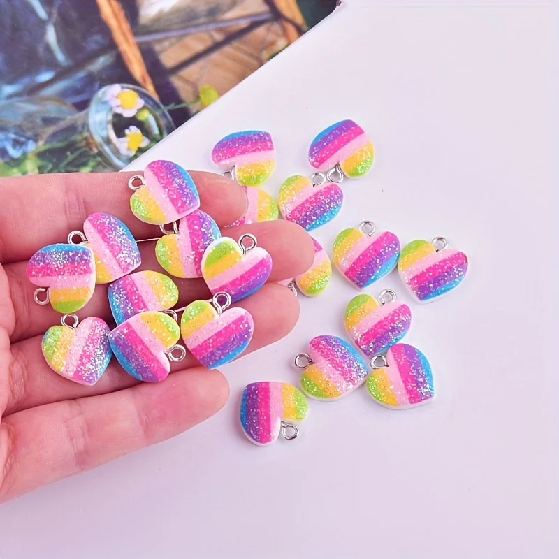 10 adet renkli kalp reçine tak - Resin Art Earrings incelemesi ve fiyatı