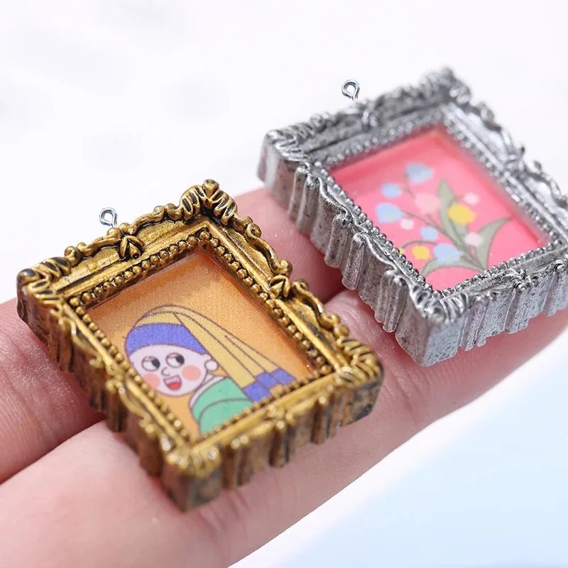 10 adet Flatback Cabochon Vint - Resin Art Earrings incelemesi ve fiyatı