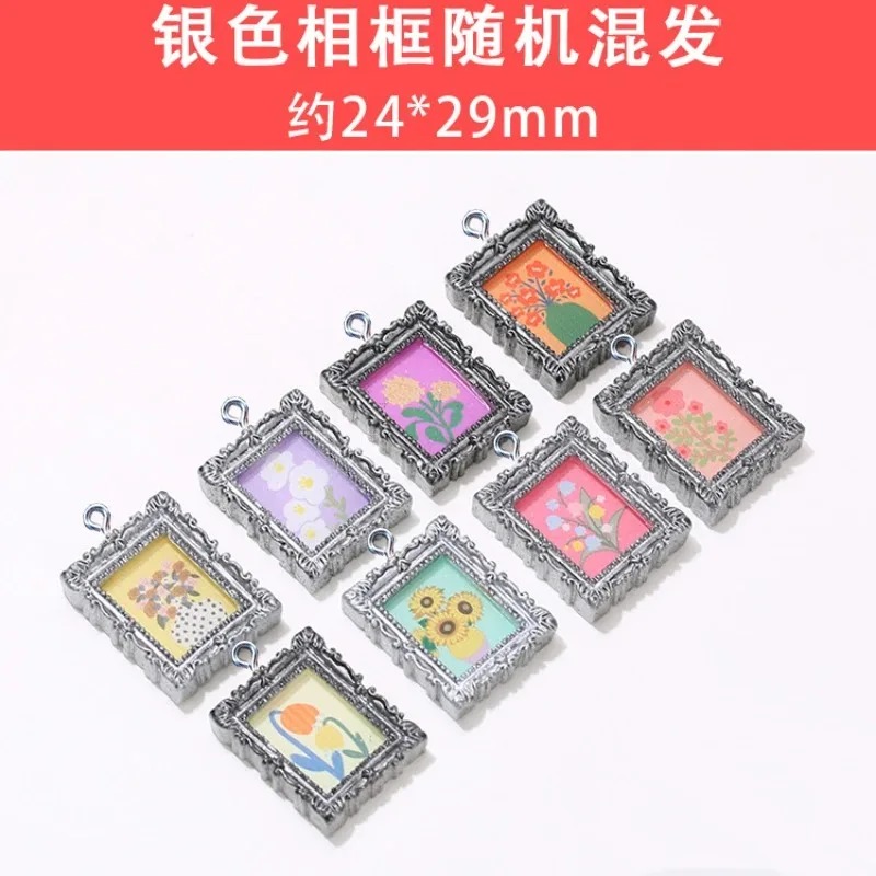 10 adet Flatback Cabochon Vint - Resin Art Earrings incelemesi ve fiyatı