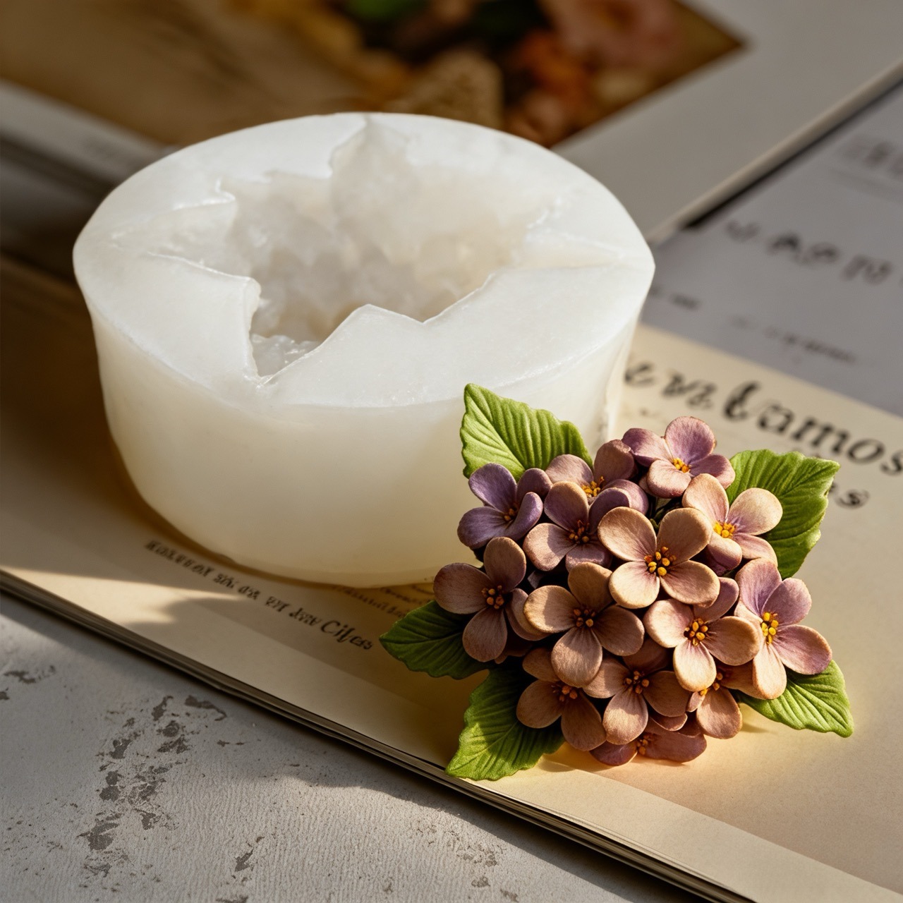 2 Adet 3D Gül Leylak Çiçeği Si - Resin Art Design incelemesi ve fiyatı