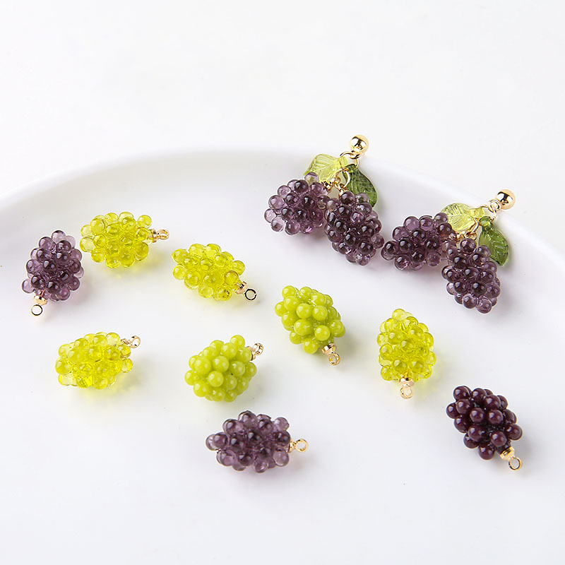 6 adet Sevimli Küçük Üzüm Reçi - Resin Art Earrings incelemesi ve fiyatı