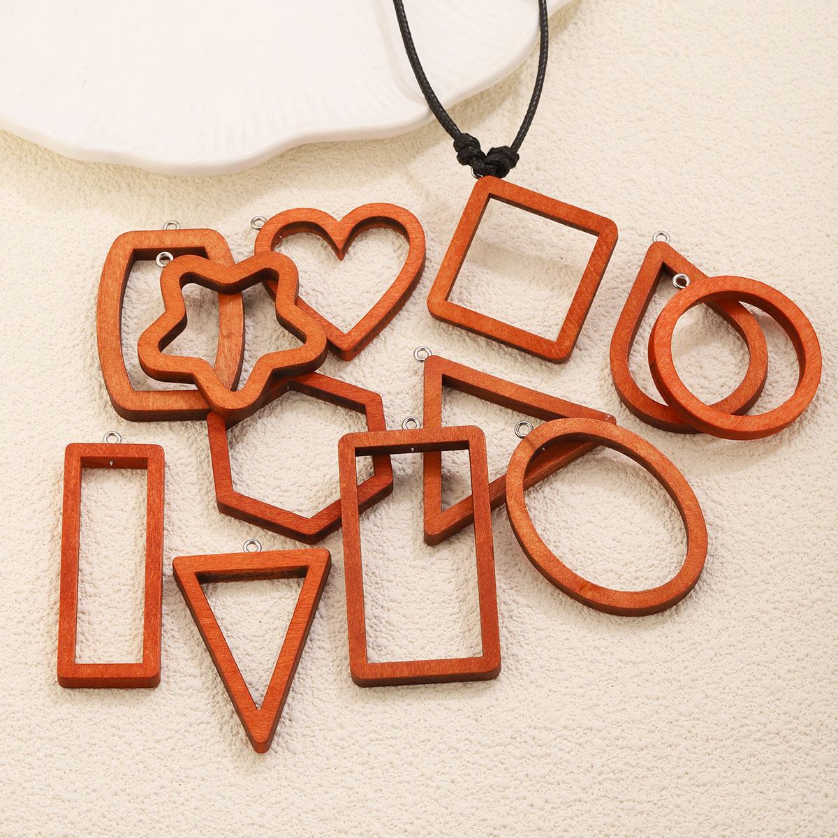 10 adet üçgen dikdörtgen ahşap - Resin Art Earrings incelemesi ve fiyatı