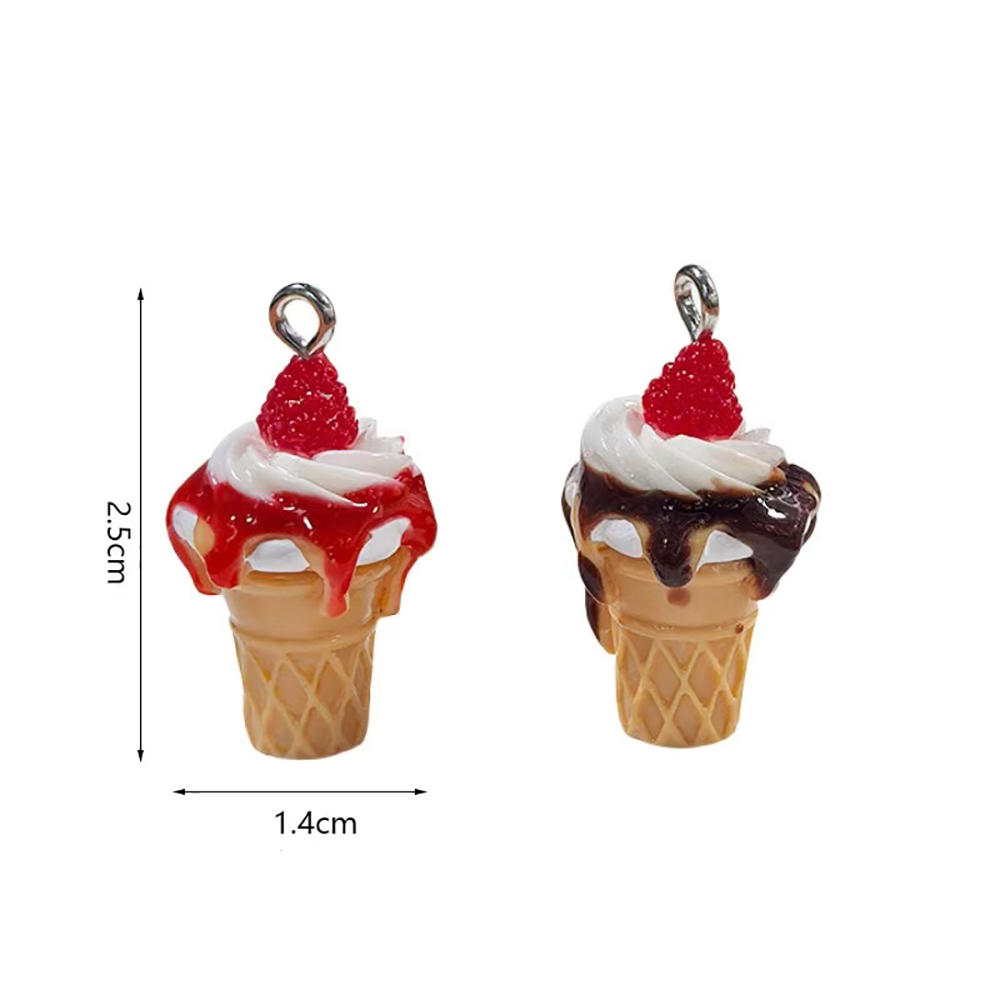 10 adet Çilek Reçeli Dondurma  - Resin Art Earrings incelemesi ve fiyatı