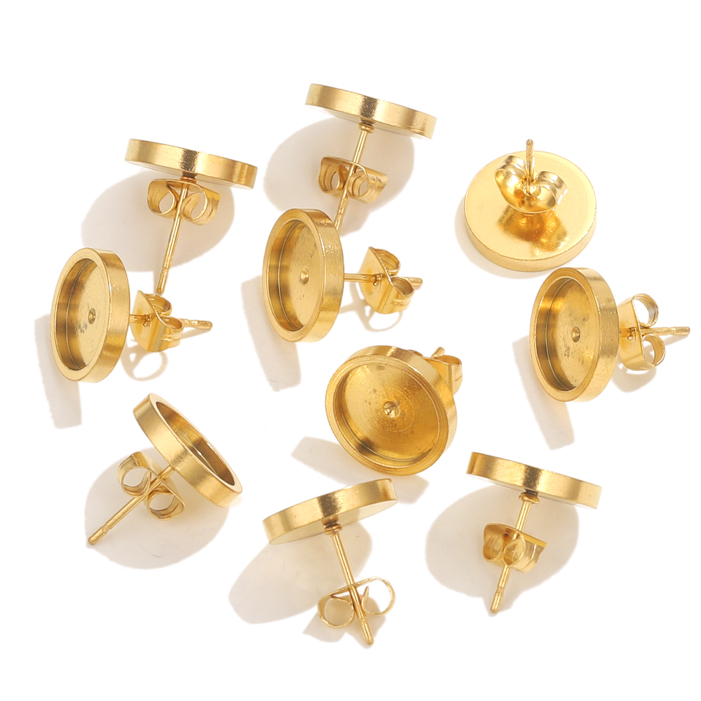 10 adet Paslanmaz Çelik Altın  - Resin Art Earrings incelemesi ve fiyatı